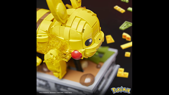 Das Bauset MEGA Pokémon Bewegliches Pikachu von Mattel bringt dich in Bewegung!