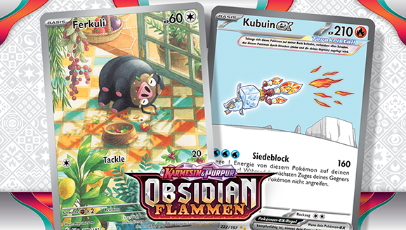 Ein Blick auf die seltenen Illustrationskarten aus Pokémon-Sammelkartenspiel: Karmesin & Purpur – Obsidianflammen