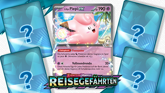 Lillys Piepi-ex, Brutalanda-ex und mehr in Pokémon-Sammelkartenspiel: Karmesin & Purpur – Reisegefährten