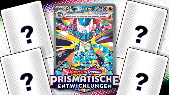 Sieh dir neue Karten der Pokémon-Sammelkartenspiel-Erweiterung Karmesin & Purpur – Prismatische Entwicklungen an