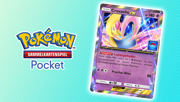 Ein Drop-Event mit Cresselia-ex in Pokémon-Sammelkartenspiel-Pocket