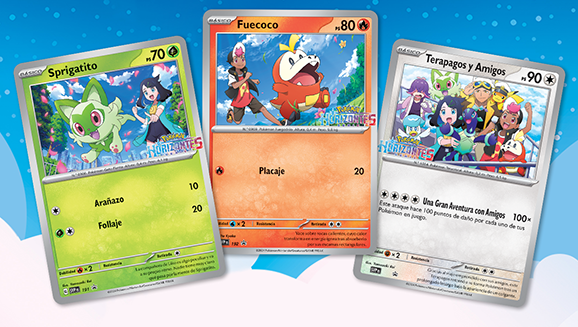 Consigue las cartas de promoción de JCC Pokémon de la serie Horizontes Pokémon como regalo con compra