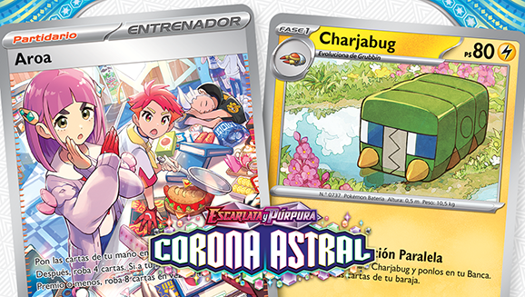 Las ilustraciones de la expansión Escarlata y Púrpura-Corona Astral de JCC Pokémon