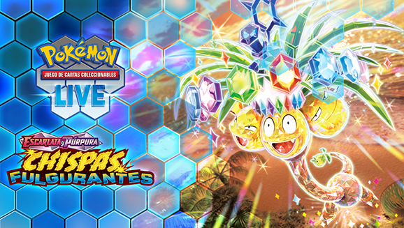 Ya puedes jugar a Escarlata y Púrpura-Chispas Fulgurantes en JCC Pokémon Live 