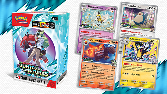 Consigue la caja de Combina y Combate de Escarlata y Púrpura-Juntos de Aventuras de JCC Pokémon de forma anticipada