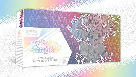 Colección superprémium de Escarlata y Púrpura-Evoluciones Prismáticas de JCC Pokémon