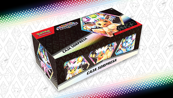 Caja Sorpresa de Escarlata y Púrpura-Evoluciones Prismáticas de JCC Pokémon