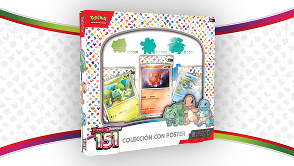 Colección con póster de Escarlata y Púrpura-151 de JCC Pokémon