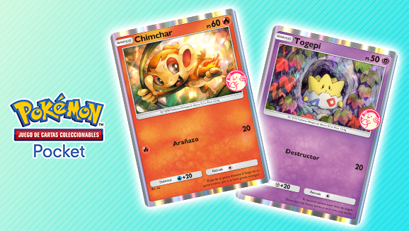 Chimchar y Togepi protagonizan un evento elección mágica en JCC Pokémon Pocket