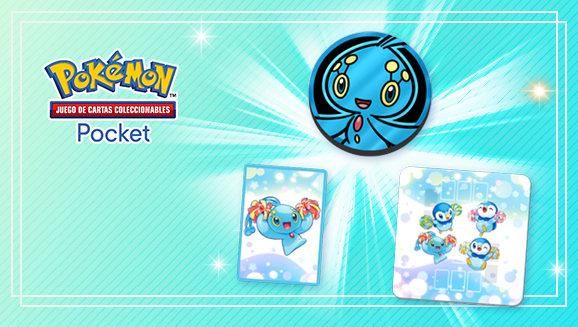 Consigue más accesorios de Manaphy y Piplup en el Juego de Cartas Coleccionables Pokémon Pocket