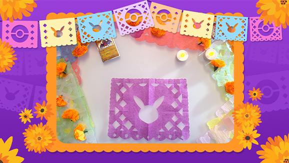 Descarga papel picado Pokémon para el Día de Muertos