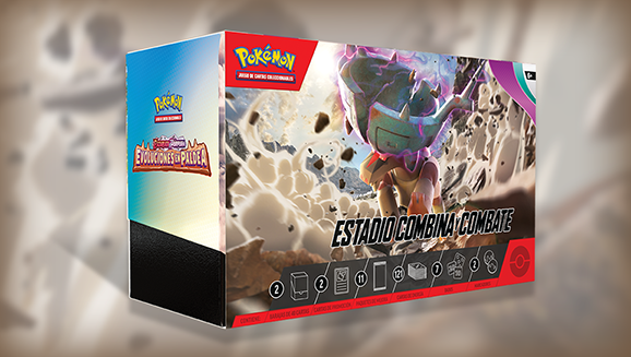 Estadio Combina y Combate de <em>Escarlata y Púrpura-Evoluciones en Paldea</em>