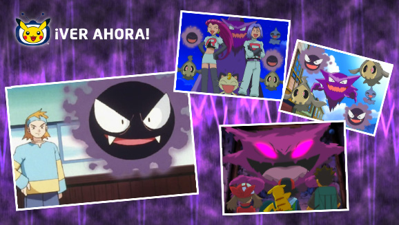 Ve a Gastly en la serie Pokémon en TV Pokémon