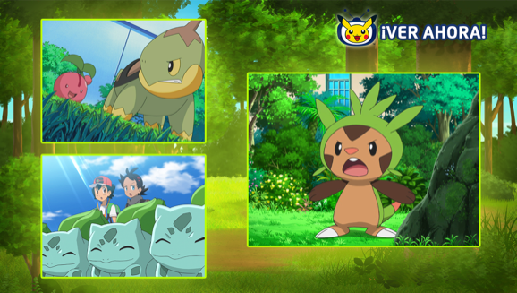 Disfruta de la amistad entre Ash y los Pokémon verdes en episodios disponibles en TV Pokémon