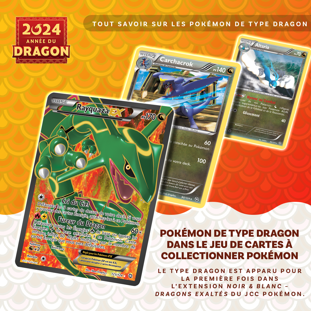 Pokémon de type Dragon dans le Jeu de Cartes à Collectionner Pokémon