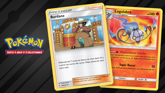 Errata pour les cartes de Bardane et Lugulabre dans le JCC Pokémon