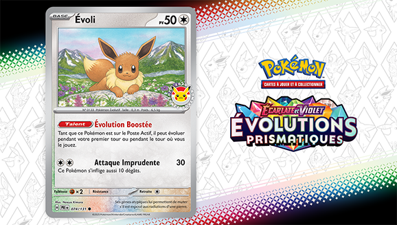 Obtenez une carte promo du JCC Pokémon représentant Évoli à l’occasion de la Journée Pokémon 2025 en cadeau contre achat