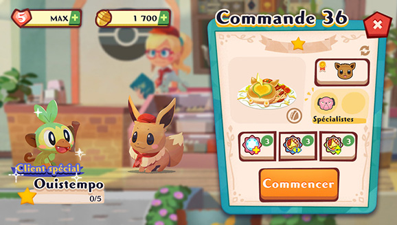 Recrutez Ouistempo, Qulbutoké, Mustébouée et Nanméouïe, et recevez des objets bonus dans Pokémon Café Mix !