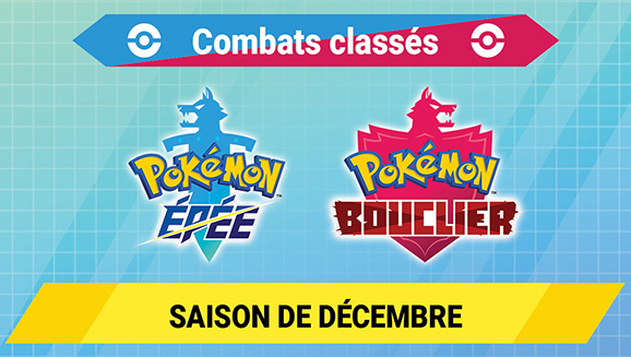 Participez aux combats classés de la saison de décembre avec les Pokémon de l'extension Les terres enneigées de la Couronne ! 