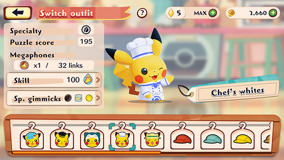 Completa i puzzle e servi sfiziose pietanze nel videogioco Pokémon Café Mix