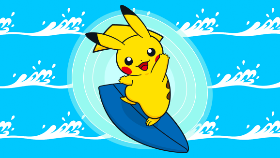 ¡Vamos a coger olas con Pikachu Surf!
