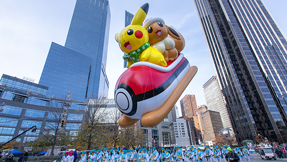 Pikachu & Eevee Return to the Macy’s Thanksgiving Day Parade