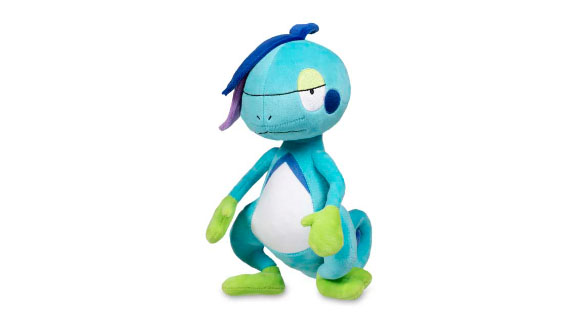 New Galar region and Pokémon Mystery Dungeon: Rescue Team DX plush at the Pokémon Center