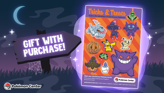 Get a Spooky Sticker Sheet at Pokémon Center