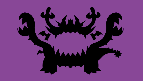 Guzzlord Silhouette Pattern