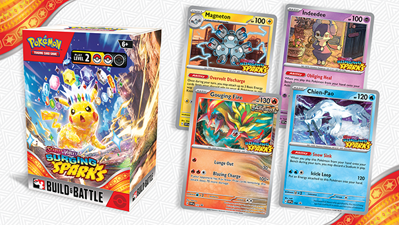 Get the Pokémon TCG: Scarlet & Violet—Surging Sparks Build & Battle Box Early