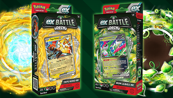 Pokémon TCG: Tapu Koko ex & Iron Leaves ex Battle Decks