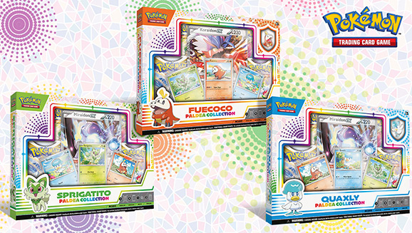 Pokemon Center - Sprigatito, Fuecoco & Quaxly Pokémon Pins (3-Pack