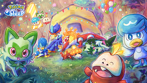 Celebrate with Sprigatito, Fuecoco, and Quaxly during Pokémon Sleep’s First Anniversary Fest
