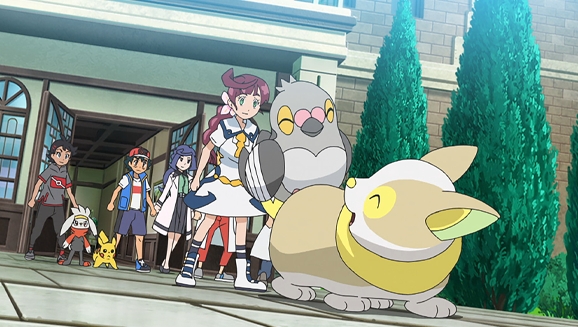 Ash's team from the final arc of the Pokémon Journeys anime is